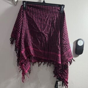 Cejon Pink and Black Checkered Scarf